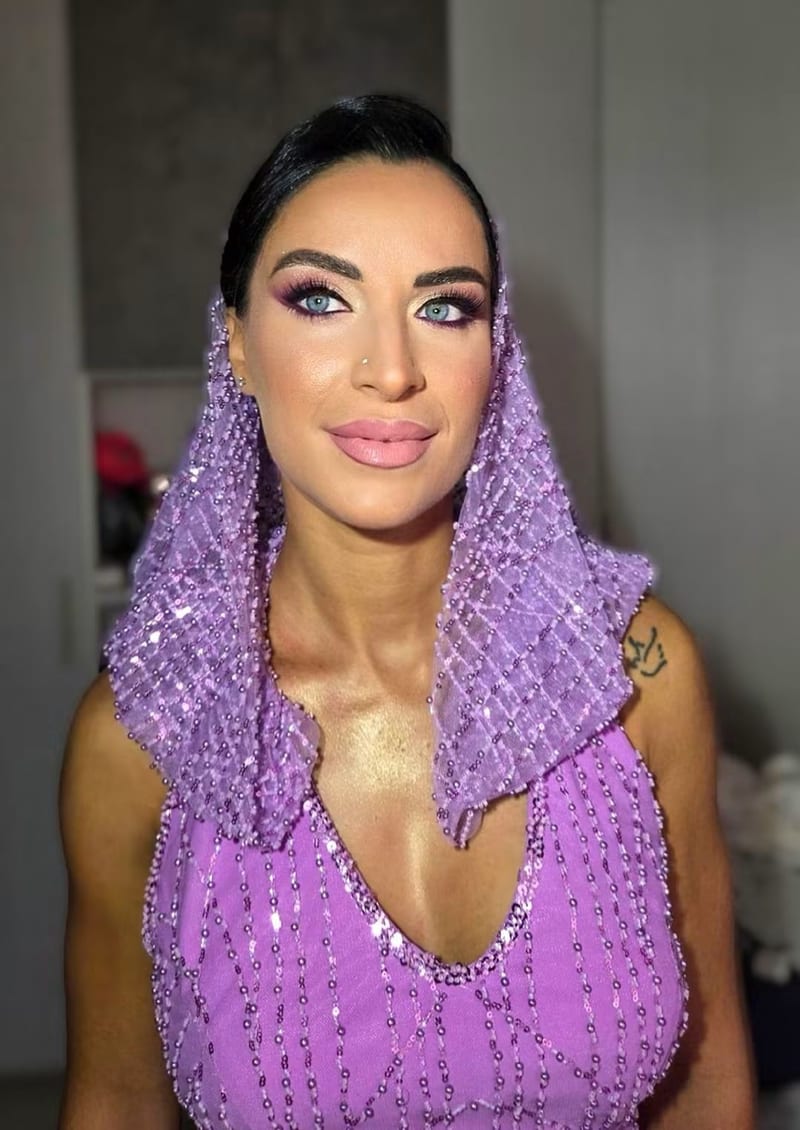 Dopo il trucco di Raffaella Braccolino, coppia 16