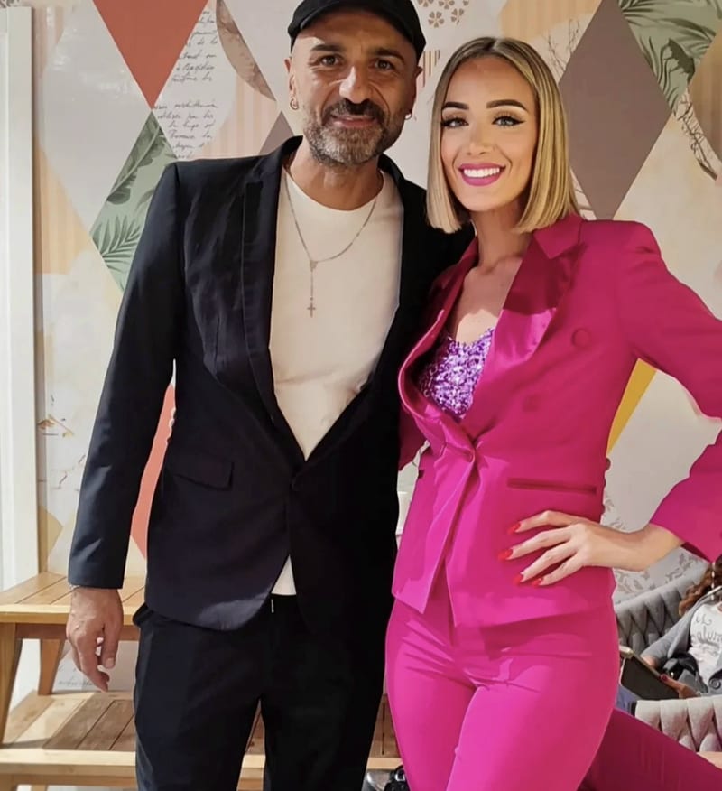 Raffaella Braccolino nel backstage con artisti
