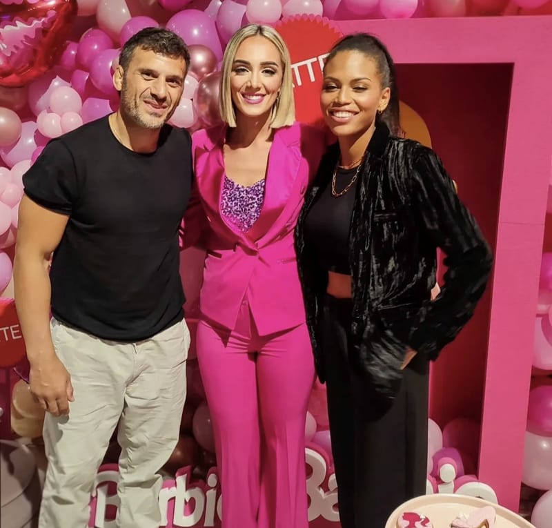 Raffaella Braccolino nel backstage con artisti